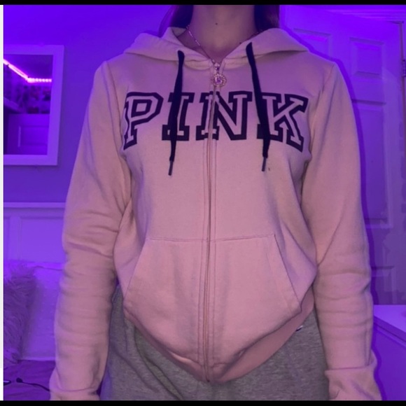 Pink Victoria Secret Full Zip - Picture 1 of 3